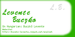 levente buczko business card